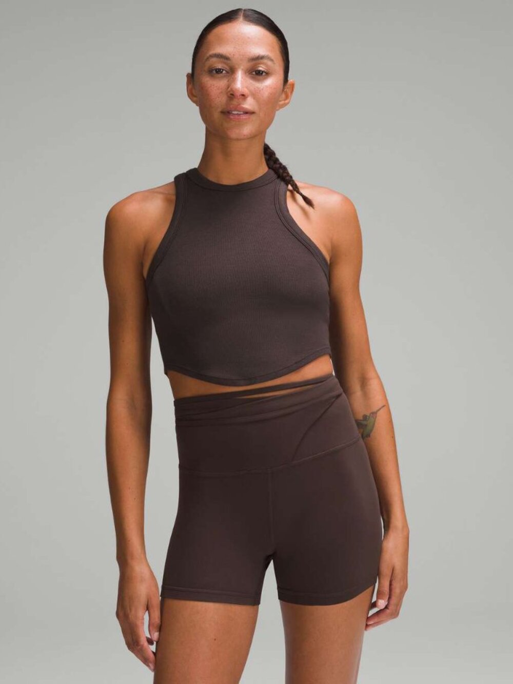 lululemon Espresso Hold Tight Cropped Tank size 6